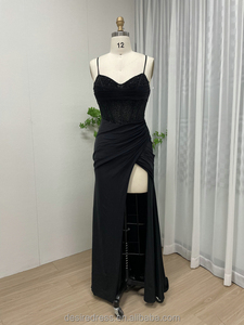 Vestido de Fiesta Azul Rey Brillante MB40194 con Abertura para Damas, Vestido de Noche Formal con Tirantes Espagueti y Estilo Sirena para Bodas - Product Image 5