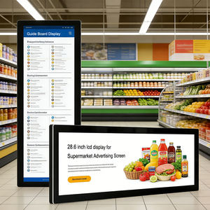 רצועת תצוגה דיגיטלית רחבה ומתוחה 28.6 אינץ' מסך פרסום לאנדרואיד לאוטובוס 12v/24v צג LCD לאוטובוס לסופרמרקט - Product Image 3