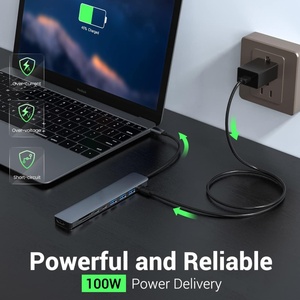 Hub USB C 9 en 1 avec sortie HDTV 4K 30HZ, USB 3.0, USB 2.0, lecteur de carte SD/TF, station d'accueil Type C 100W PD pour <span class=keywords><strong>MacBook</strong></span> - Product Image 3