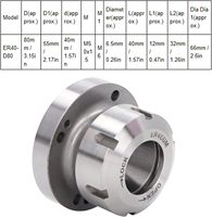 Mandrin porte-outil KUHO ER40 en acier au carbone compact de remplacement, diamètre 80 mm, pour machines de tournage, fraisage et gravure CNC, Chine