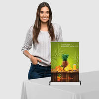 Supports de bannières rétractables de table A3 A4 en aluminium, mini et compacts, pour la promotion de votre marque – Vente directe usine