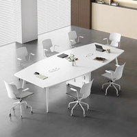 Ensemble de table et de chaises de conférence en bois moderne pour usage hôtelier, design et couleur personnalisables