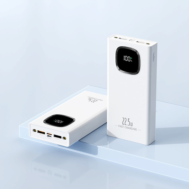 Wholesale 22.5W Super Fast Charging 20000mAh Power Bank LED Display Dual USB Output Interface Custom Logo Mobile Power Gift
