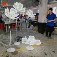 Support floral LED doré grand format pour événements de mariage, décoration de fond d'allée d'entrée, en promotion
