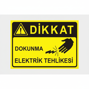 Señal de Peligro Eléctrico: No Tocar, Hecha de Plástico - Product Image 2