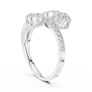 Bague en argent avec diamant, bijoux élégants et brillants de qualité supérieure pour femmes, adaptés pour les mariages, les fiançailles, les cadeaux, les fêtes et l'usage quotidien - Product Image 2