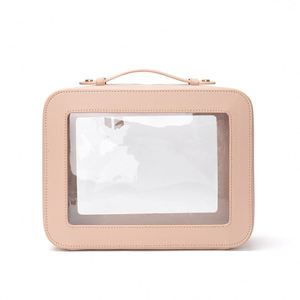 Sacs de toilette transparents BSCI pour voyager, boîte de toilette haut de gamme en nylon PU, étanche, transparente, en PVC, portable pour les voyages - Product Image 4