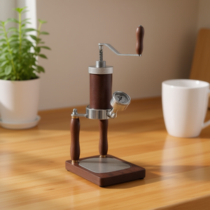 Machine à expresso manuelle rétro, réservoir d'eau de 35g, 120ml, 16 bars, en acier inoxydable, base en bois, cafetière - Product Image 2