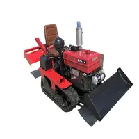 Mini Crawler Tractor with Tractor, Rotary Tiller and Dozer