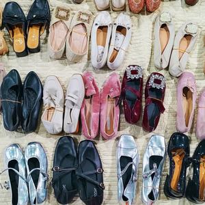 <span class=keywords><strong>Ballerine</strong></span> in Camoscio con Decorazioni in Strass e Perle Finte, Versatili e Comode, Slip-On con Punta Chiusa, Premium JackWen Factory - Product Image 6