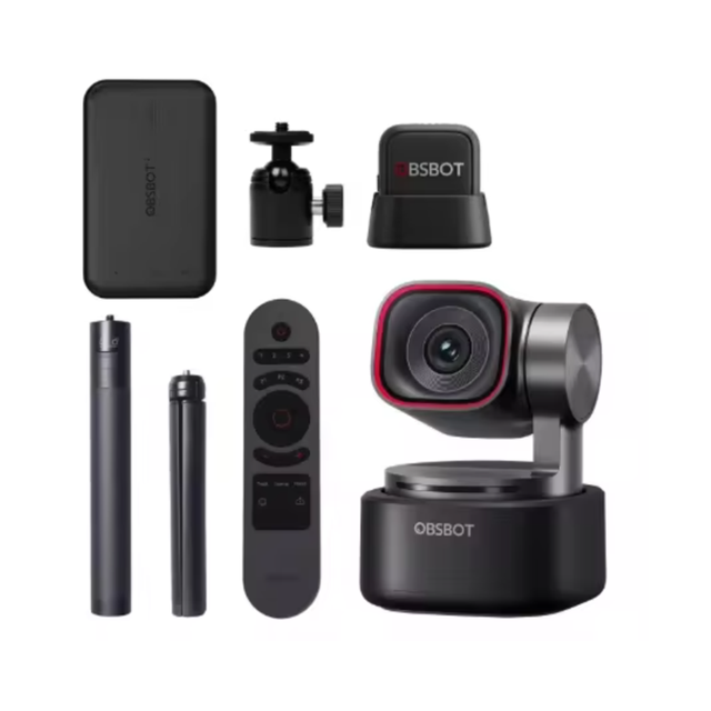 Newest OBSBOT Tiny 3 Streaming Combo AI-Powered PTZ Compact 4K USB CMOS Aluminum Alloy 90 Wide Angle AI Tracking Web Camera