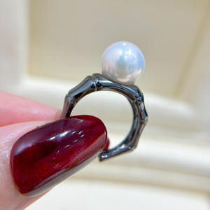 Support de bague en argent S925, bijoux fantaisie DIY, support pour perles rondes de 11 à 13 mm, accessoire avec 10382 anneaux de perles DIY - Product Image 2