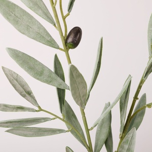 Ramas de Olivo de Plástico Verde Grisáceo de 98 cm, Hojas y Frutos Artificiales, Planta Artificial de Alta Simulación para Interiores, Ecológica y Decorativa - Product Image 4