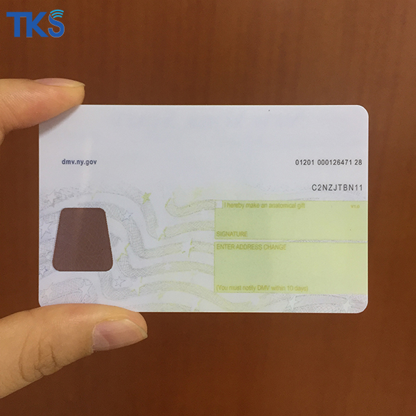 Anti-counterfeit Printing Seen Trough Transparent clear Window Plastic ID Card