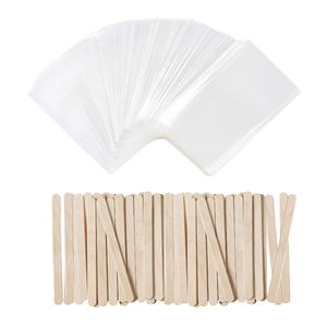 Palitos de madera para helados con bolsas de plástico transparente para herramientas de elaboración de helados - Product Image 1