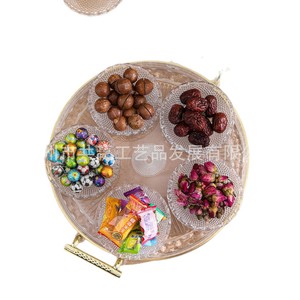 Glass Snack Dish Tray Set With Bowls Multi Purpose Fruit Dessert <b>Platter</b> Simple Style For Living Room Coffee Table - Product Image 3