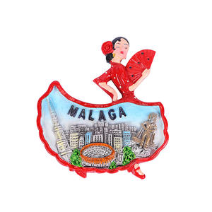 Imán de Resina 3D de Bailarina de Flamenco, <span class=keywords><strong>Barcelona</strong></span>, España, Recuerdo, Regalo Turístico, Adhesivo Magnético - Product Image 5