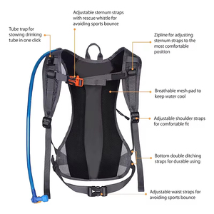 Mochila de Hidratación Portátil con Bolsa de Agua para Correr, Senderismo, Ciclismo, Escalada y Camping - Product Image 3