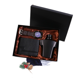 Ensemble d'accessoires pour hommes <span class=keywords><strong>de</strong></span> <span class=keywords><strong>marque</strong></span> personnalisée <span class=keywords><strong>de</strong></span> qualité supérieure avec montre à quartz, portefeuille en cuir, <span class=keywords><strong>parfum</strong></span> pour partenaires commerciaux, <span class=keywords><strong>coffret</strong></span> cadeau - Product Image 5