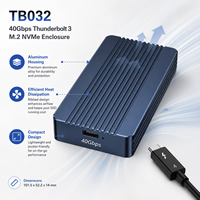 Boîtier SSD NVMe M.2 Thunderbolt 4 3 40 Gbit/s sans outil PCIe Gen4x4 en aluminium Type C 8 To externe pour ordinateur portable Mac