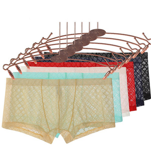 Slip da <span class=keywords><strong>Uomo</strong></span> in Rete Morbida e Traspirante, <span class=keywords><strong>Intimo</strong></span> Maschile <span class=keywords><strong>Sexy</strong></span> dal Design Accattivante, Boxer Trasparenti - Product Image 2