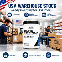 Créatine monohydrate en poudre, expédition directe depuis l'entrepôt américain, commandes d'une seule unité pour les magasins de suppléments en ligne