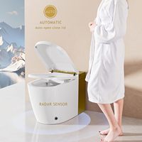 WC intelligent haut de gamme avec bidet intégré, eau chaude, séchage à l'air, acier inoxydable, entièrement automatique, éclairage d'ambiance pour