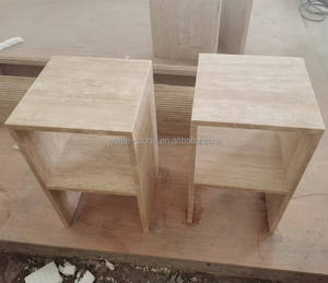 Gran oferta diseñador crema <span class=keywords><strong>Marfil</strong></span> y Rosso Levanto mesa de centro lateral de mármol Natural para decoración Interior de sala de estar - Product Image 5