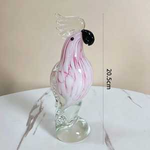 Figura Decorativa de Cacatúa de Vidrio Art Deco Hecha a Mano con Recubrimiento, 5 Diseños y Colores, 20.5 cm, Decoración de Mesa para Sala de Estar - Product Image 4