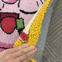 Maßgefertigter Handgetufteter Teppich mit Musterdesign Luxus-Teppiche Moderner Teppich für Schlafzimmer und Zuhause Lila Tufting-Teppich