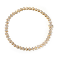 UWIN chaîne en nid d'abeille Hip Hop mode géométrie collier en laiton bijoux à la mode plein de CZ unisexe Deluxe Bling Bling bijoux fins
