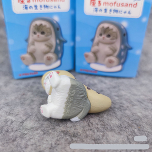 5 unids/set 5CM caja ciega tiburón gato Mofusand Kawaii Figuinre japonés Q Ver figura de <span class=keywords><strong>Anime</strong></span> muñeca de juguete - Product Image 4