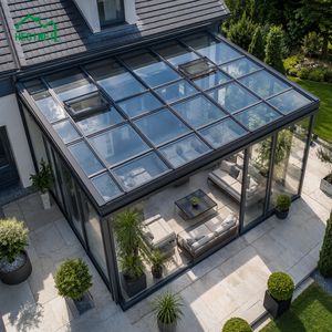 Véranda moderne autoportante en aluminium avec toit incliné, balcon, jardin d'hiver, serre extérieure, <span class=keywords><strong>solarium</strong></span>, imperméable - Product Image 3