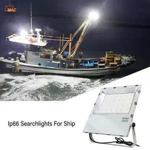 Lampu pencarian tahan air laut asli 316 baja tahan karat 100w led lampu pencarian perahu laut