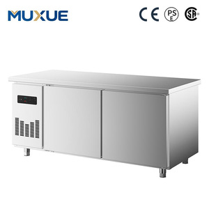 Réfrigérateur sous-comptoir en acier inoxydable, plan de travail de cuisine commerciale, congélateur 1800 mm, <span class=keywords><strong>2</strong></span> <span class=keywords><strong>portes</strong></span>, refroidissement par air, réglable - Product Image 1