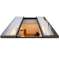Guangmai Série GM-366 – Cadre de lanterneau basculant en alliage d'aluminium 6063-T5 de haute qualité, conception à charnières, sur mesure, résistant au vent