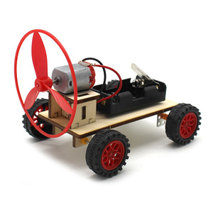Kit de coche de madera impulsado por el viento para experimentos científicos, juguete educativo DIY para niños de 7 a 9 años - Product Image 1