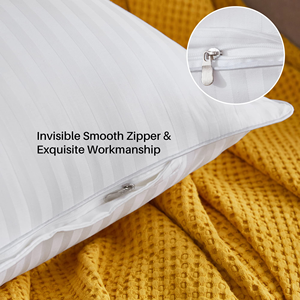 Almohada Suave a Rayas para Cama - Almohada Transpirable Hipoalergénica para Dormir, Decoración de Dormitorio y Habitación de Invitados - Product Image 5