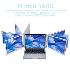 Monitor Portatile da <span class=keywords><strong>14</strong></span> Pollici Senza Driver con Display Flip, Compatibile con 2 USB3.1 Type-C per Win e Chipset M1PRO/M2PRO/M3PRO/M4 <span class=keywords><strong>MacBook</strong></span> - Product Image 1