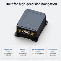 Sistem Navigasi Terintegrasi MEMS GNSS Aided INS 0.05 Derajat Roll Pitch 0.1 Derajat Heading RTK PPK RS-232 RS-422 CAN UAV Robot Kelautan