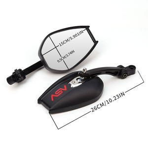 Espejo Retrovisor Ovalado Ampliado <span class=keywords><strong>ASV</strong></span> Reflector AOS4 para Motocicleta Eléctrica, con Aleación de Aluminio ABS para Niu Yadea Ninebot Long Rod - Product Image 3