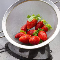 Ustensiles de cuisine : Ensemble de 3 passoires et filtres en acier inoxydable à mailles fines pour pots et casseroles