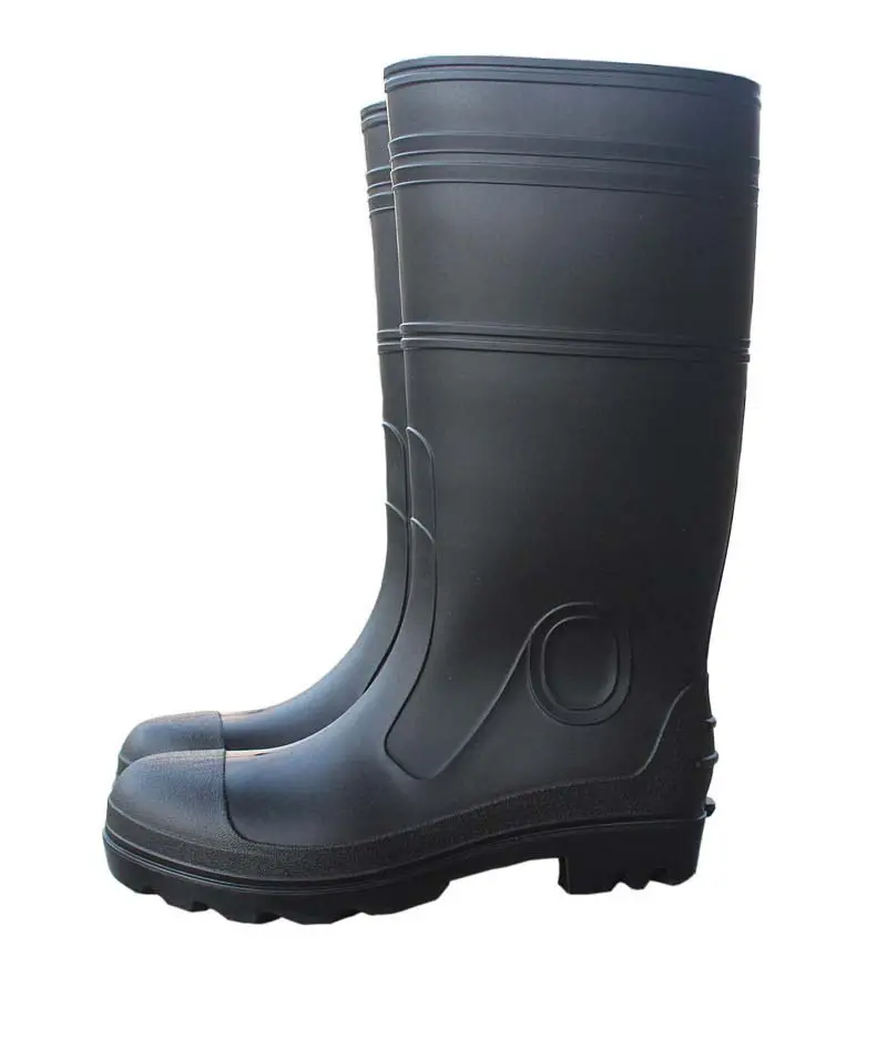 Botas de trabajo cómodas para trabajadores, calzado de seguridad con punta de acero, color negro