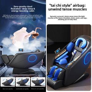 Cadeira de Massagem de Luxo para Casa com 8 Rolos Fixos, Airbags, Assento Gravidade Zero, Vibração, Rolo para Pés, Aquecimento Corporal Completo e Áudio Bluetooth - Product Image 5