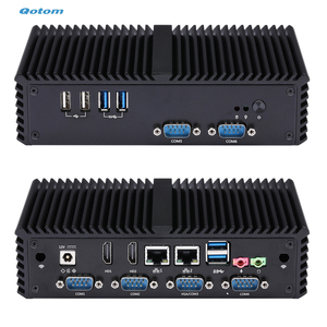 Boîtier d'ordinateur en aluminium Q301X/Q330X/Q350X/Q370X/Q335X/Q355X Q300X, double port d'affichage optionnel, mini PC I3 I5 I7 sans ventilateur, PCI, économique - Product Image 1