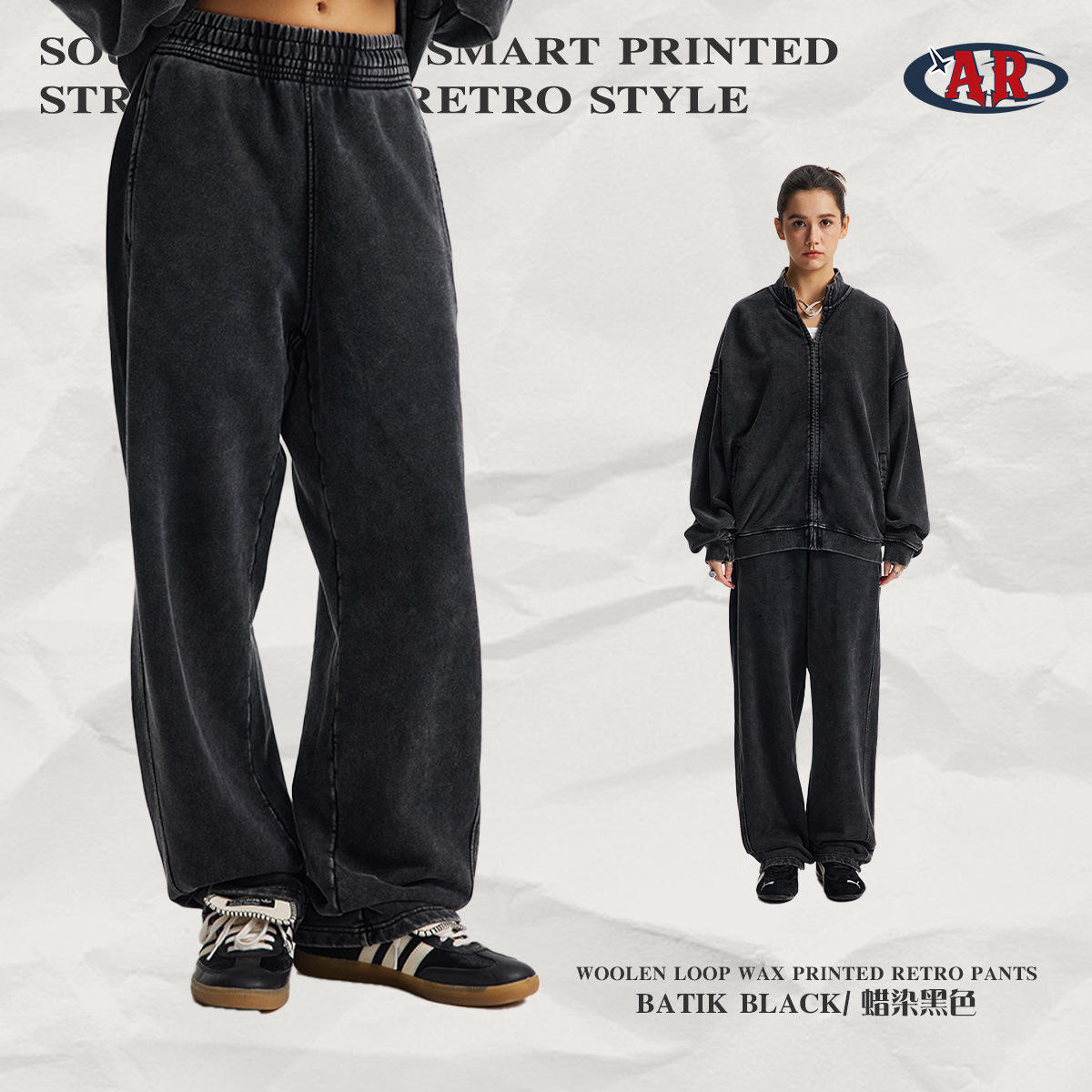 K05 Trousers-Batik Black
