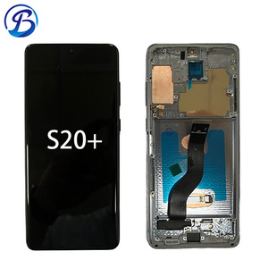 Écran OLED pour Samsung Galaxy S20 Plus, Affichage LCD Super Qualité 5G <span class=keywords><strong>G986</strong></span>, Écran Tactile de Téléphone 6.7" avec Cadre Noir - Product Image 1
