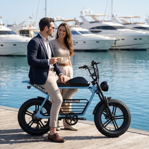 Bicicleta Eléctrica de Neumáticos Anchos para Dos Personas, Bicicleta Eléctrica con Asiento Largo y Portaequipajes Delantero para <span class=keywords><strong>Viajes</strong></span> Familiares de Fin de Semana - Product Image 1