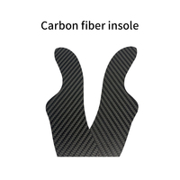 Plantilla de fibra de carbono de longitud completa, almohadilla para zapatos de fibra de carbono con soporte de arco, plantilla para zapatos deportivos de fibra de carbono