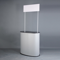 Table de promotion portable en gros, faible MOQ, comptoir pliable en panneau alvéolaire PP avec graphiques personnalisés pour entreprises
